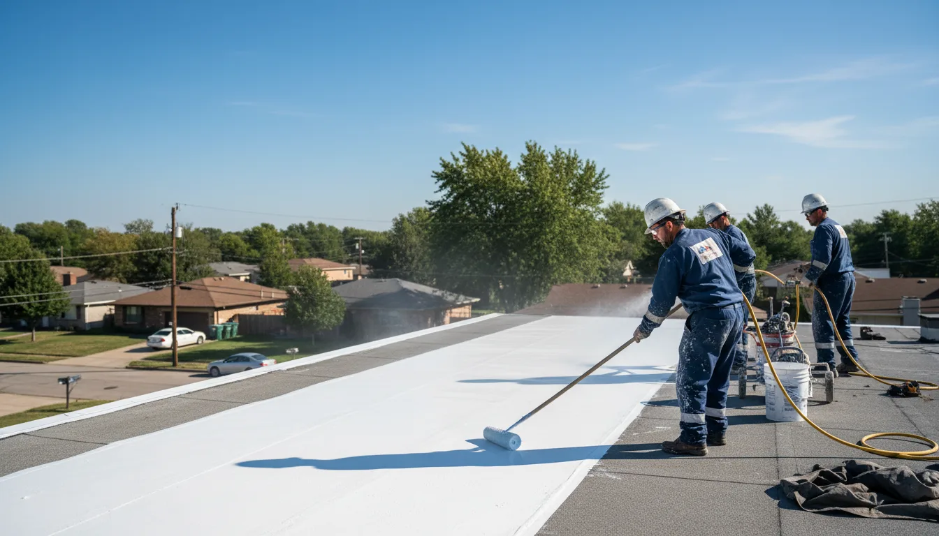 Commercial roof coating in Davis, NC near me